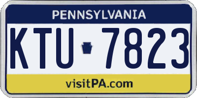 PA license plate KTU7823