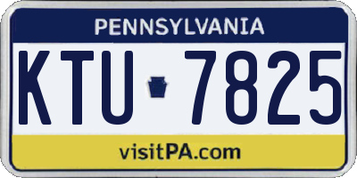 PA license plate KTU7825