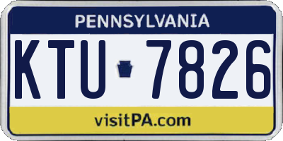 PA license plate KTU7826