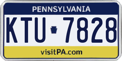 PA license plate KTU7828