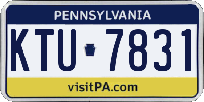 PA license plate KTU7831