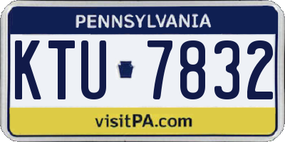 PA license plate KTU7832