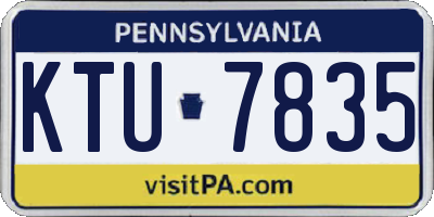 PA license plate KTU7835