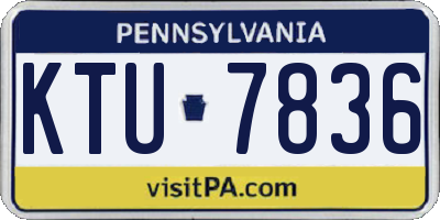 PA license plate KTU7836