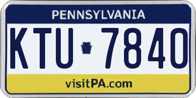 PA license plate KTU7840