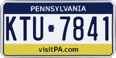 PA license plate KTU7841