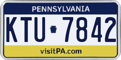 PA license plate KTU7842