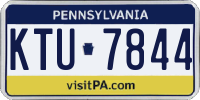 PA license plate KTU7844