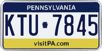 PA license plate KTU7845