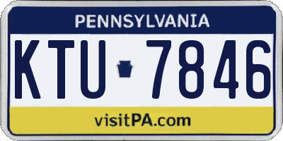 PA license plate KTU7846