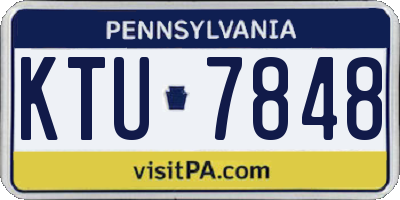 PA license plate KTU7848