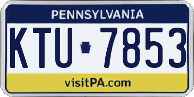 PA license plate KTU7853