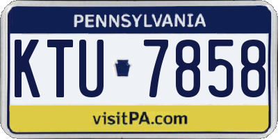 PA license plate KTU7858