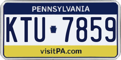 PA license plate KTU7859