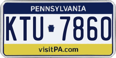PA license plate KTU7860
