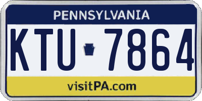 PA license plate KTU7864