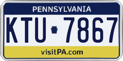 PA license plate KTU7867