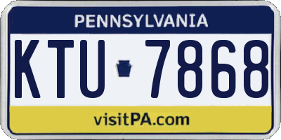 PA license plate KTU7868