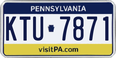 PA license plate KTU7871