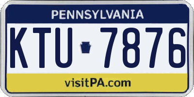 PA license plate KTU7876