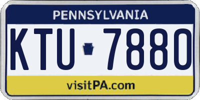 PA license plate KTU7880