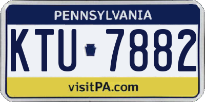 PA license plate KTU7882