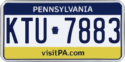 PA license plate KTU7883