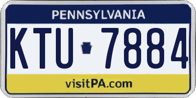 PA license plate KTU7884