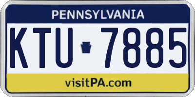 PA license plate KTU7885