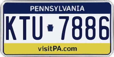 PA license plate KTU7886
