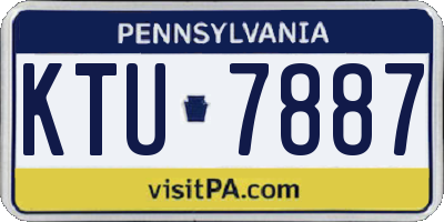 PA license plate KTU7887