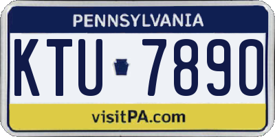 PA license plate KTU7890