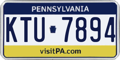 PA license plate KTU7894