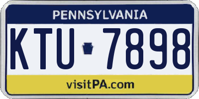 PA license plate KTU7898