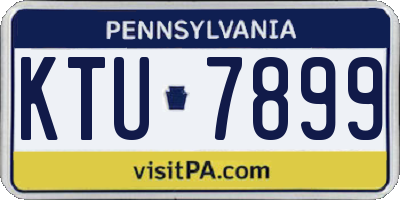 PA license plate KTU7899