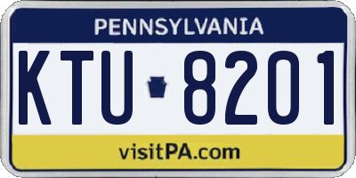 PA license plate KTU8201