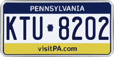 PA license plate KTU8202