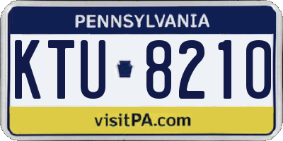 PA license plate KTU8210