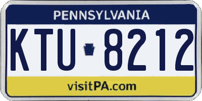 PA license plate KTU8212