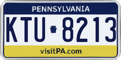 PA license plate KTU8213