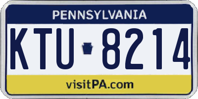 PA license plate KTU8214