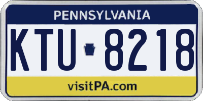 PA license plate KTU8218