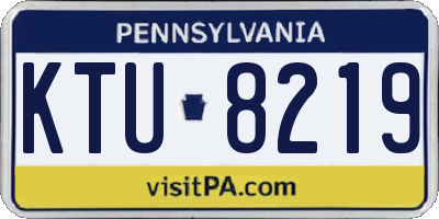 PA license plate KTU8219