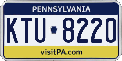 PA license plate KTU8220