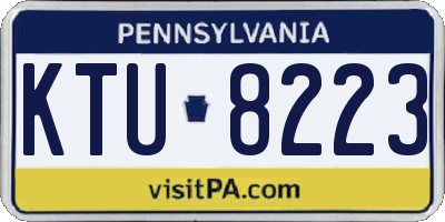 PA license plate KTU8223