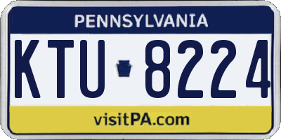 PA license plate KTU8224