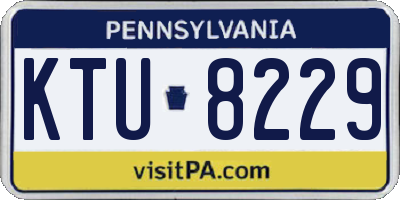 PA license plate KTU8229