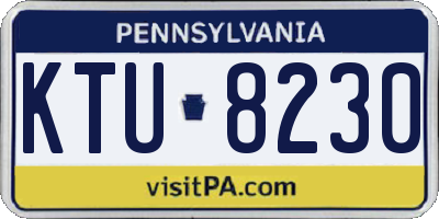 PA license plate KTU8230