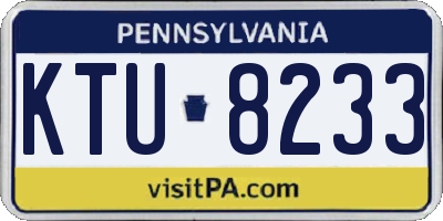 PA license plate KTU8233