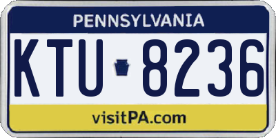PA license plate KTU8236
